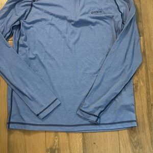 Orvis Slate Blue Half-Zip Shirt